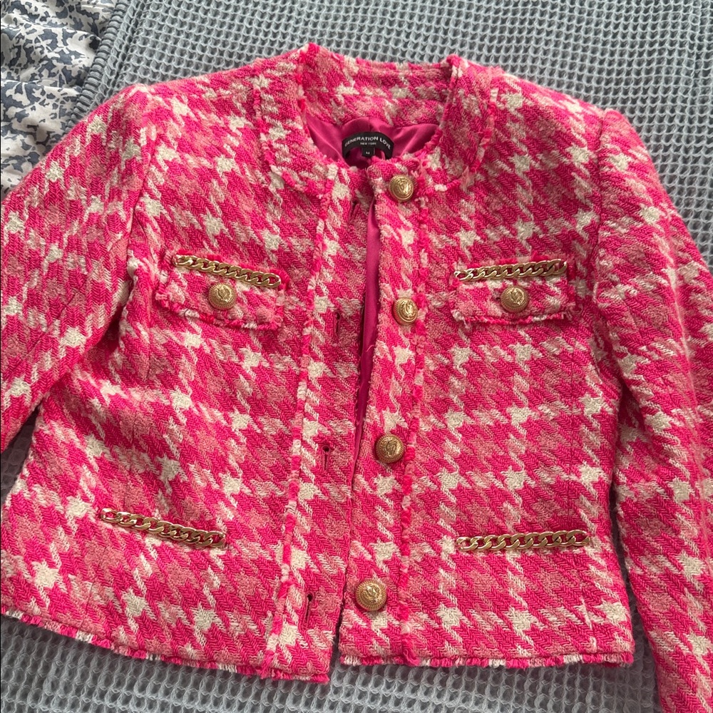 Generation Love Pink and Cream Blazer with Gold Accents